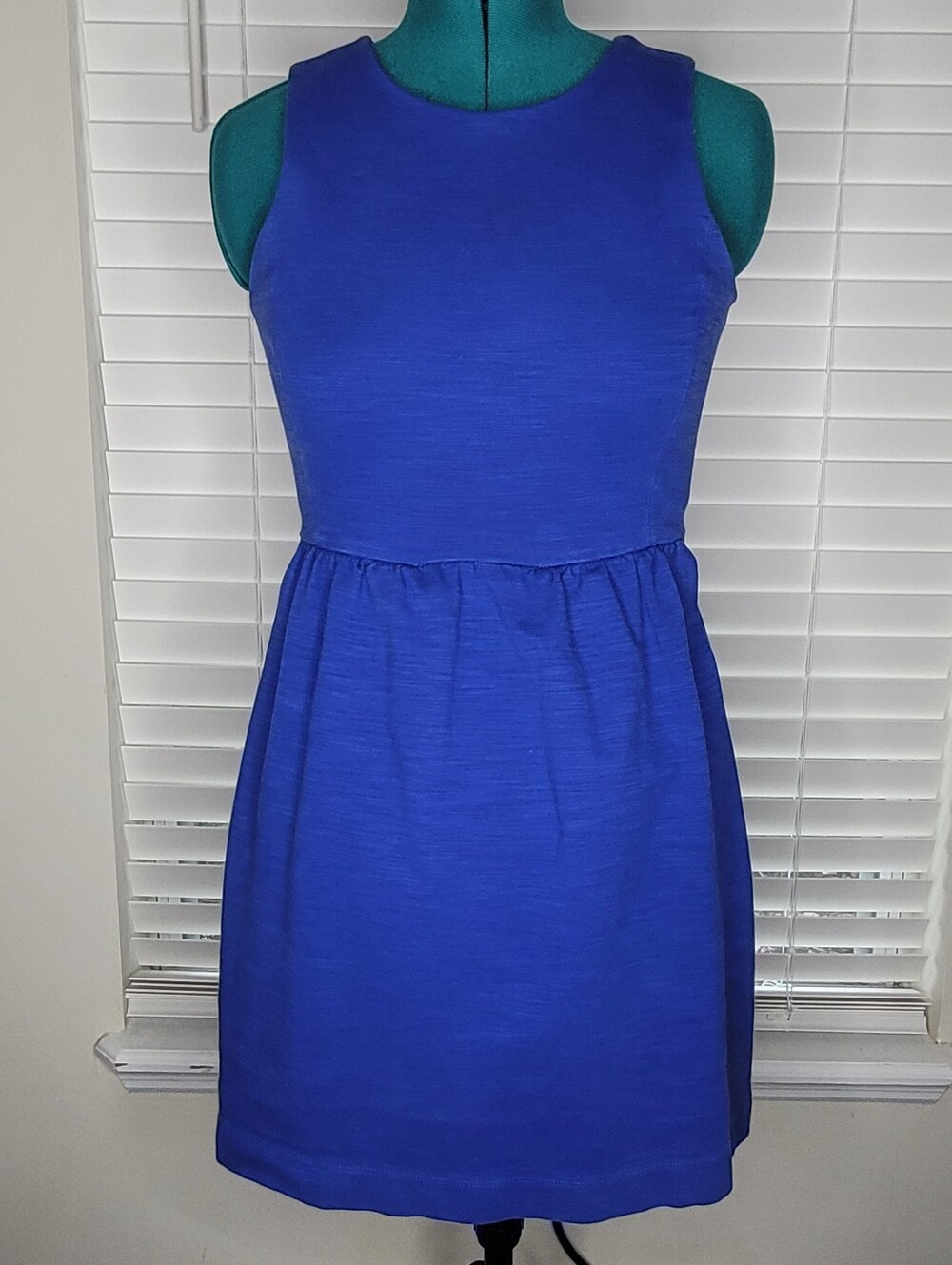 Madewell S Cobalt Blue Verse Fit Flare Dress Classic Structured Tailored Preppy